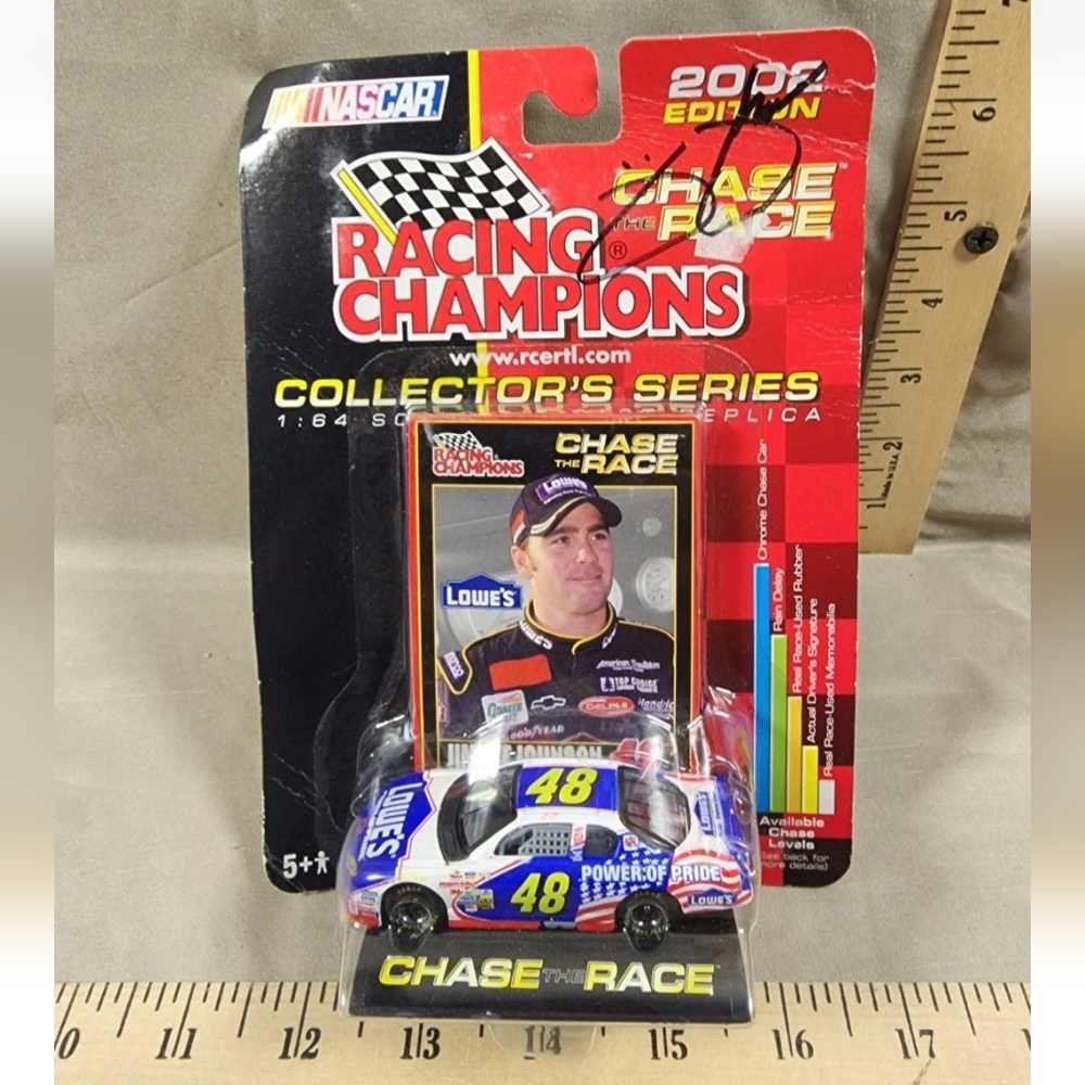 Nascar Jimmie Johnson Autographed Die Cast Car Lowes